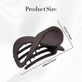 inSowni 6 Pieces Matte Plastic French Concord Flat Hair Claws Clips with Strong Hold Hair Barrettes Hair Clamps Hair Accessories for Women Girls