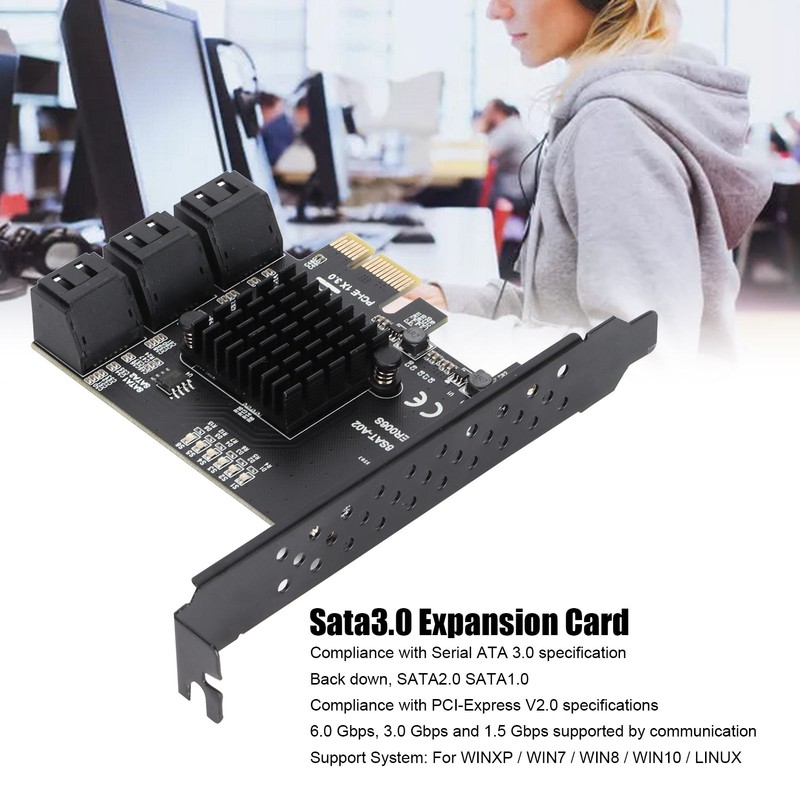 Hard Disk Expansion Card 6.0 Gbps PCIE to SATA 6G