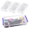 Pack of 4 Stackable Transparent Pen Box, Multifunctional Pencil Boxes,