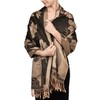 Achillea Two Tone Floral Roses Reversible Pashmina Scarf Shawl Wrap