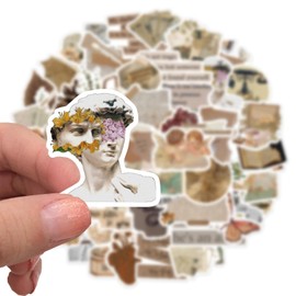 112Pcs Vintage Aesthetic Stickers for Scrapbook Journal Laptop, Aesthetic Waterproof Scrapbook Stickers Pack for Kids Adults, Daily Planner, Water Bottle, Guitar, Scrapbooking Supplies