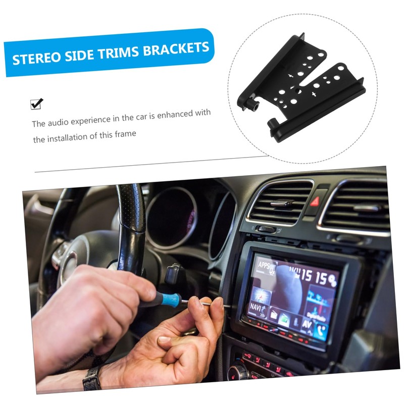CHILDWEET 2pcs Double Din Dash Mounting Trim Bezel Kit for