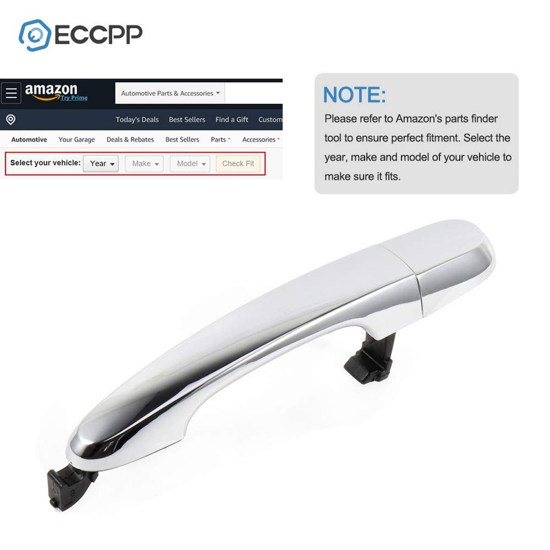 ECCPP Door Handle Exterior Outside Outer Rear Passenger Side for