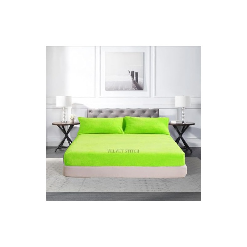 Teddy Fleece Fitted Bed Sheet Thermal Warm Luxury Fluffy Cuddly