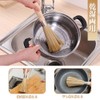 竹ささら たわし 竹製クリーニング キッチンブラシ 柄付き 鉄フライパン キッチンブラシ 鉄鍋用たわし 食器洗い 収納便利