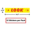 VERSA-TAGS 14.5 Inch Red & Yellow Adhesive Windshield Slogan Car
