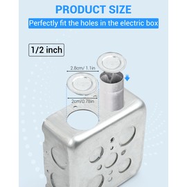 12 Pcs 1/2 inch Knockout Seal Electrical Box Knockout Plugs Removable Seals for Conduit Pipe Assorted Sizes to Fit Unused Electrical Box Openings