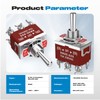 Momentary Toggle Switch,Malicele DPDT 6 Pin (ON)-Off-(ON) Waterproof 30A 12V