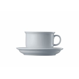 Thomas Trend 14765 Cappuccino-Tasse mit Untertasse, Porzellan, Weiß, 320 ml, 2-teilig