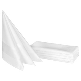 Zollner 063 Damask Fabric Napkins Cotton 2 Sizes Atlas Edge, Set of 6, 40 x 40 cm