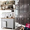 IGNPION 8x30mm Crystal Glass Cabinet Handle Knobs Kitchen Drawer Door