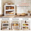 WOWLIVE Corner Bread Box for Kitchen Countertop, Large Double Layer