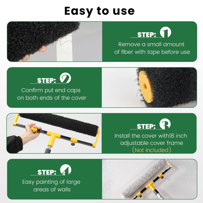 VOOMEY 18 Inch Drywall Compound Roller,Drywall Mud Roller,Ideal for Large