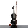 Unbranded New 3/4 Acoustic Violin Case Bow Rosin Black