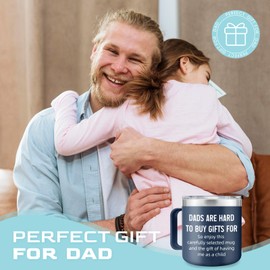 Gifts for Dad From Daughter Son Kids - Fathers Day Birthday Christmas Gifts for Dad Husband Men Birthday Present Ideas for Father Husband New Dad, Bonus Dad From Daughter, Son - 16 Oz Tumbler (Blue)