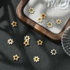 KitBeads 15Pcs 3 Styles 18K Gold Plated Flower Beads Brass
