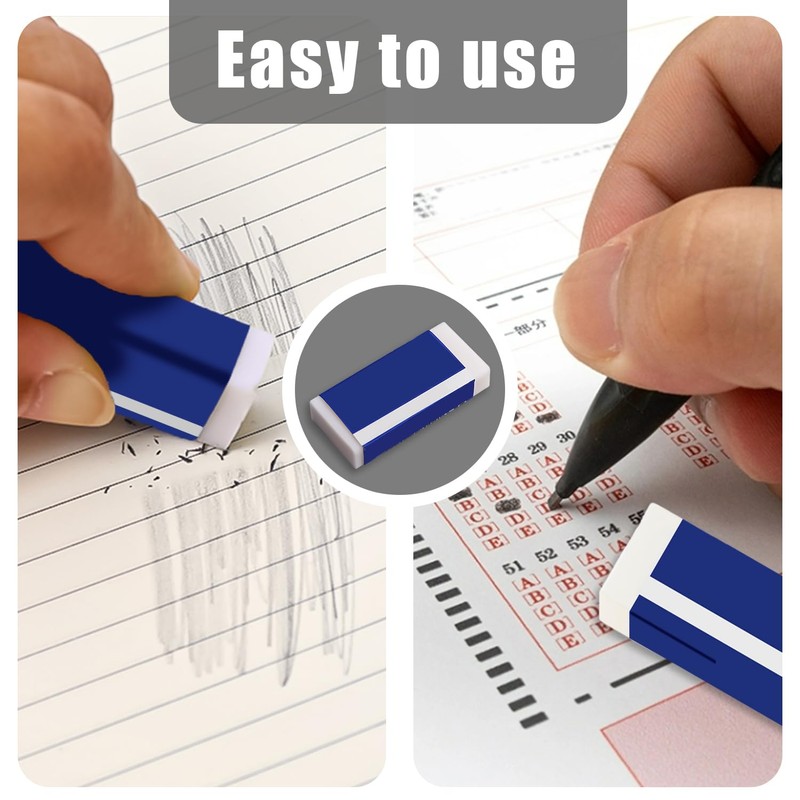 6 Pieces Triangle Rulers, 2 Pieces Erasers, Plastic Rulers, Multi-Function