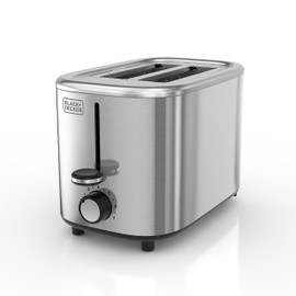 BLACK+DECKER® 2-Slice Toaster with 7 Toast Shade Settings, Extra-Wide Slots for Bagels, Stainless Steel Exterior Finish
