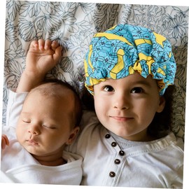 minkissy Elastic Sleep Cap for Kids 3 Pack Satin Wide Rim for Hair Protection and Comfortable Sleep