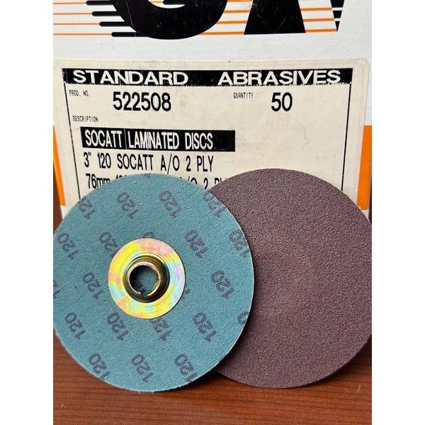 STANDARD ABRASIVES QUICK CHANGE A/O 2 PLY TS DISCS 3"
