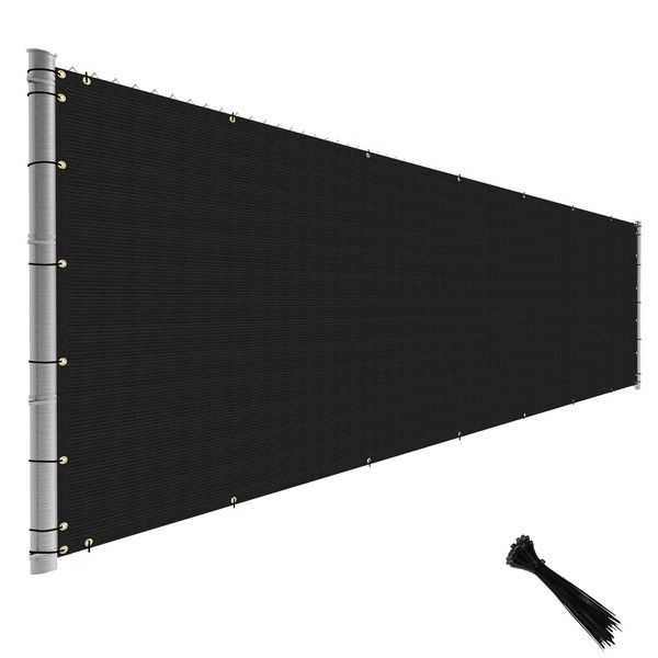 TANG 8FTx86FT Black Fence Privacy Screen Temporary Fence Privacy Screen