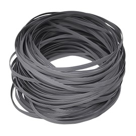 60M Four Lines Flat PE Rattan Grey Color Plastic Mesh for Chair, Recliner, Coffee Table, Patio Furniture, DIY, Weaving or Repairing (8mm Width x 1.4mm Thickness)