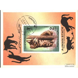 Ajman block400 (complete.issue.) 1972 Cats (Stamps for collectors) cats