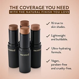 Mented Base Maquillaje Barra Corrector Contorno Pieles Claras Crema Mujeres Negras Vegana Libre Crueldad Animal L20