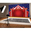 LFEEY 10x8ft Circus Photography Backdrop Red Tents Night Stars Carnival