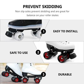 Kisangel 1 x adjustable rubber toe stopper for roller skates, brake block for inline skates, durable and lightweight, secure hold when skating