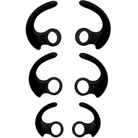 A-Focus 3 Pairs Earhook Ear Loop In-Ear Hook Ear Loop for In-Ear Earphones, Anti-drop, Increased Stability, S/M/L 3 Pairs Black, Fits SO-NY WI-1000XM2, WF-1000XM3, WI-SP600, YA-MAHA EP-E30A, JPRi-DE