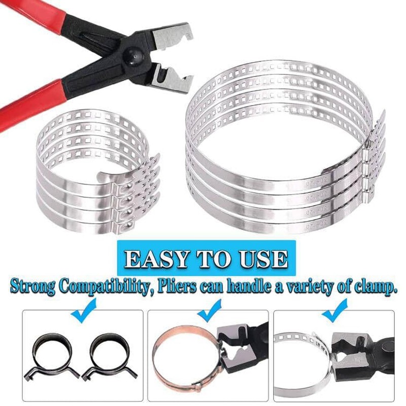 YUENTOEN Hose Clamp Pliers Clic-R Type, 175mm Automotive Clamp Remover