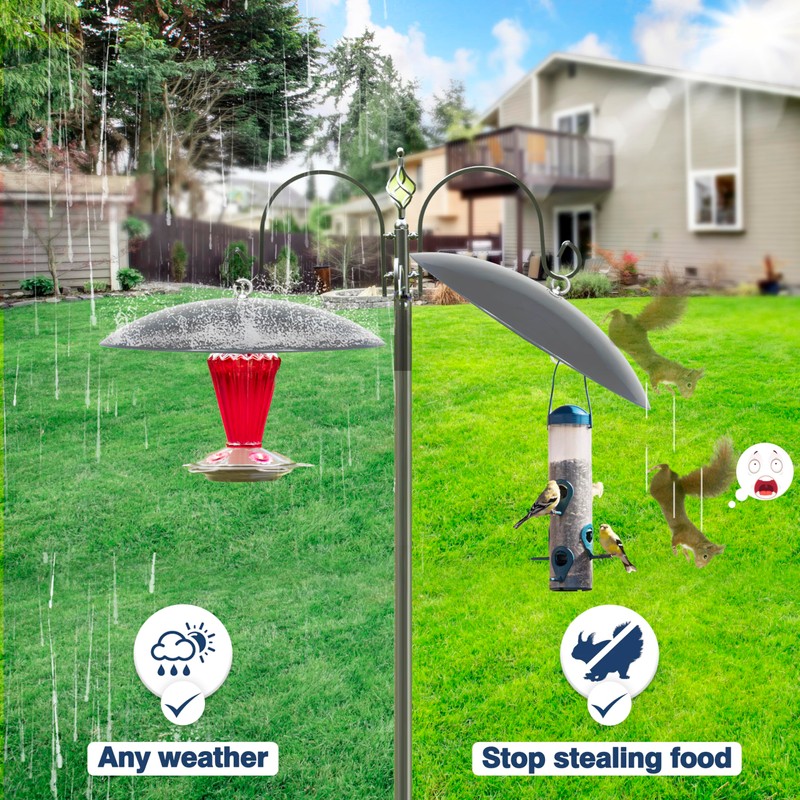 andergi 13" Bird Feeder Rain Guard, Hummingbird Feeder Shade Dome