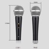 Fujirec Dynamic Microphone XLR Phone Cable Vocal Wired Hand Mic