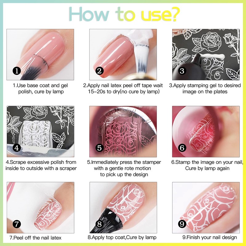 Biutee Nail Image Plate Set of 12 Nail Plates 1