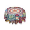 JUMBEAR Bohemia Round Tablecloth Polyester Circular Table Cloth Beautiful Water
