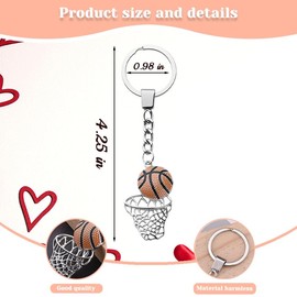 Basketball Hoop Keychain Gifts for Men Women Birthday Gifts for Son Daughter Christmas Gifts for Daughter Grandson Sports Keychain for Teens Baseball Key Chains for Sports Lovers Fans