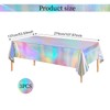 Pack of 3 Birthday Iridescent Tablecloths, 137 x 274 cm,