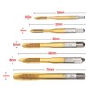 Bestgle 5pcs Hand Threading Tap Set HSS Titanium Coated Spiral