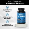 Beta Alanina Premium 1400mg 100 Mxima Pureza - Capsulas Veganas