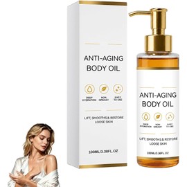 Aceite corporal antiedad Skincu, aceite corporal hidratante, 100 ml. (1PCS) Aceite corporal reafirmante ideal para pieles flácidas, ligero no graso, mejora piel áspera y apagada, de rápida absorción.