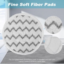 3897A Replacement Steam Mop Pads: 8 Packs Spin Mop Refills Compatible with Bissell Spinwave 3897A 3712C 3712W SmartSteam Scrubbing Steam Mop - Hard Floor Steam Mop Washable Pads (Soft)