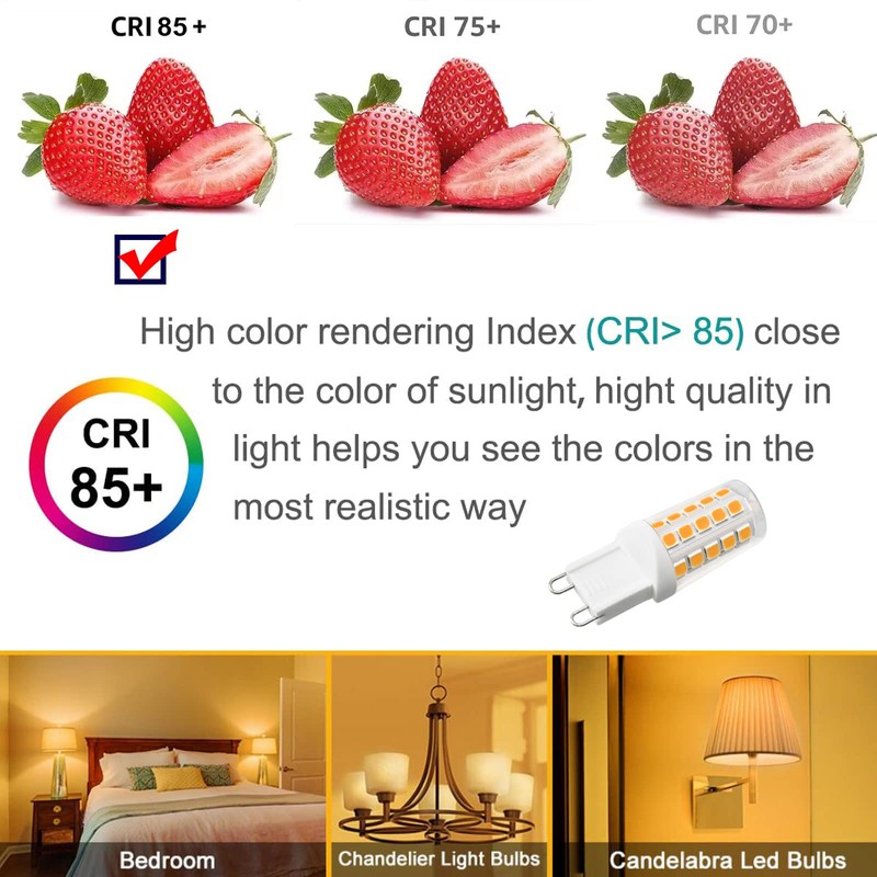 G9 LED Bulb, Dimmable 40W T4 G9 Bulb Halogen Equivalent,