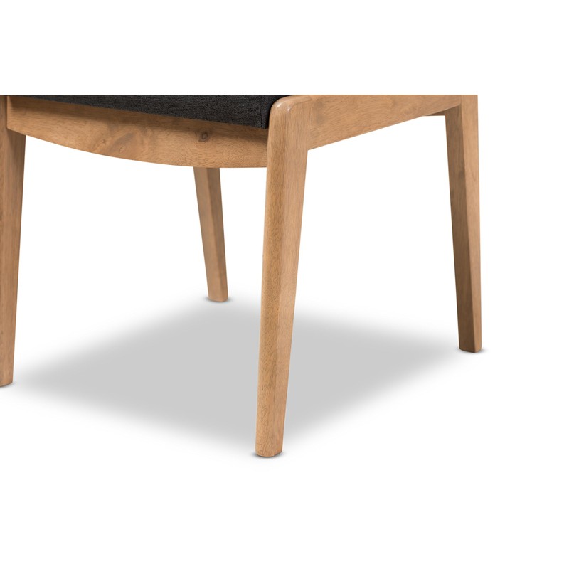 Baxton Studio Wilda Mid-Century Fabric Ottoman