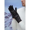 YISEVEN Men's Lambskin Quilted Leather Gloves Fleece Fur Lined Touchscreen