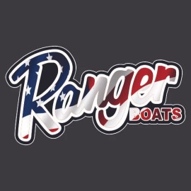 Ranger American Flag Carpet Graphic Decal Sticker for Fishing Bass Boats 700-105 - 16"