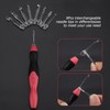 40Pcs USB Chargeable LED Crochet Hooks Knitting Needles Tools Kits