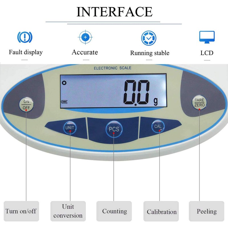 CGOLDENWALL Lab Scale 15kgx0.1g Digital Precision Scale Electronic Balance Laboratory