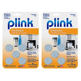 Plink PDW12T Drinkware Descaler and Cleaner, 10 Tablets