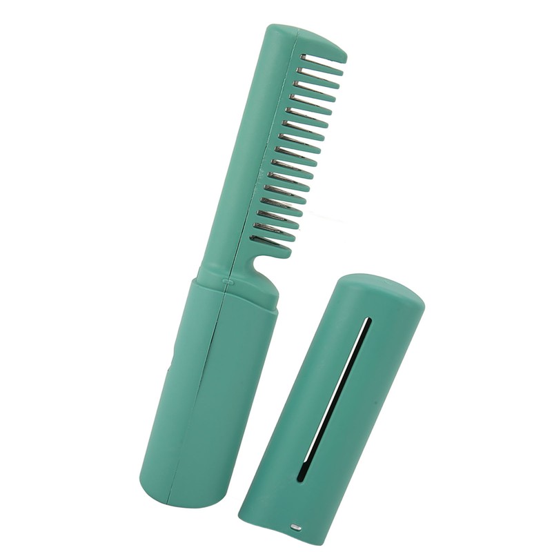 Mini Hair Straightener Brush Wireless Portable Ergonomic Handle Fast Warming